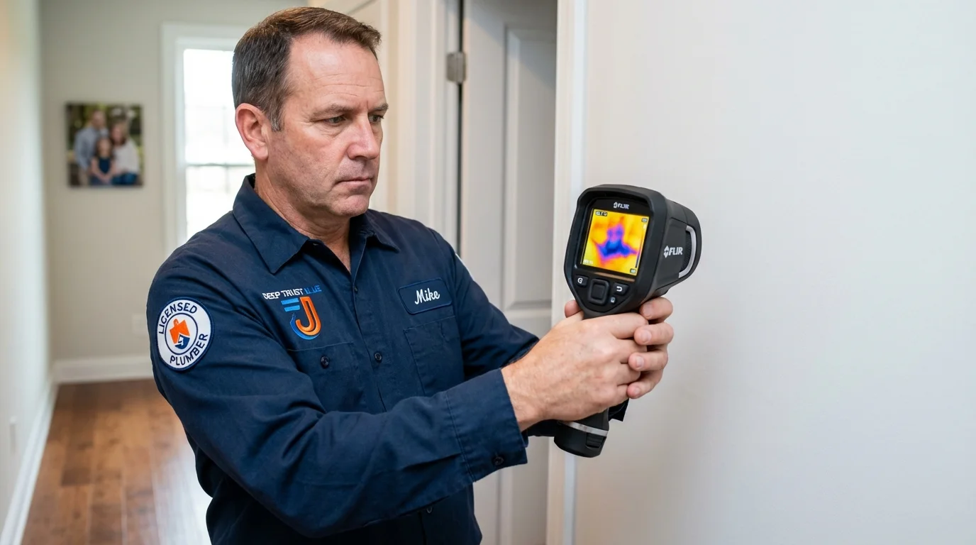 Thermal imaging leak detection by Johns Plumbing LLC in East Troy